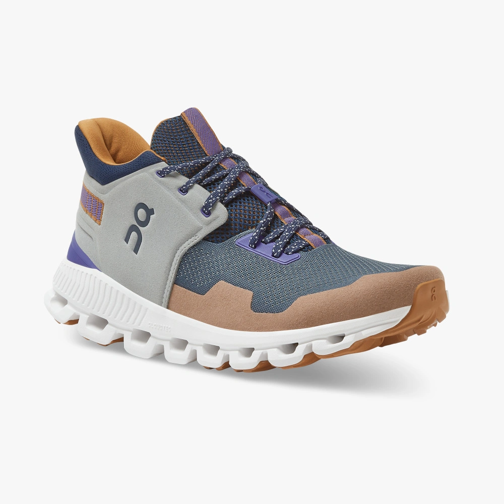 Cloud Hi Edge: Swiss-made running trainers. Sand/Brown perfection. Run the world, in style. Sale now on!